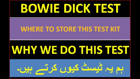 BOWIE DICK TEST