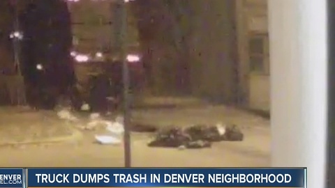 Residents stunned to see garbage truck dumping trash bags in Denver alley