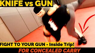 Knife Vs Gun | Fight to Your Gun | Inside Trip vs Knife Threat from 6:00
