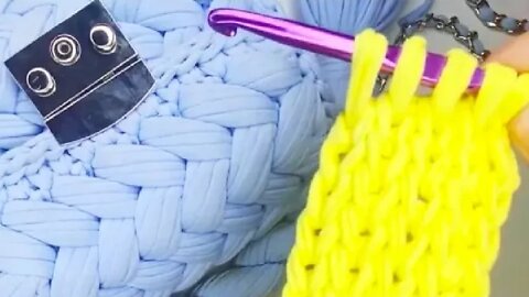 🧶How to crochet from t-shirt yarn