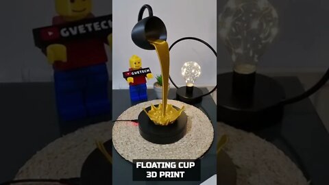 3D Printed Desk Art - Coffee Floating Cup #shorts #floatingcup #3dprinted #3dprinting #ender3