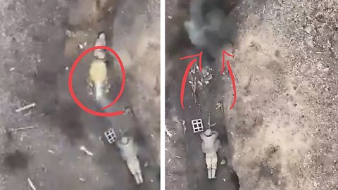 Drone Dropping BOMBS on Russian Soldiers (NSFW)