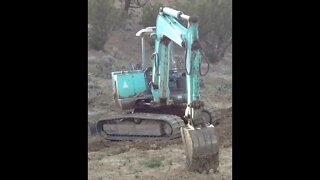 Yanmar YB 451 Excavator Digging Dirt ASMR