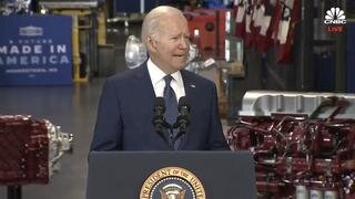 Biden: "Let me start off with two words: Made in America"