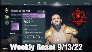 Assassin's Creed Odyssey- Weekly Reset 9/13/22