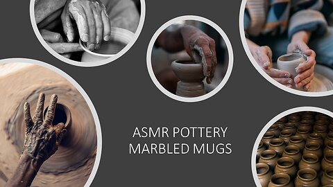 Experience a Relaxing ASMR Pottery Project and Create your Own Marbled Mugs 🍵🍵