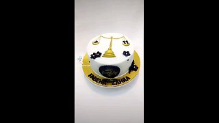 Libra zodiac theme cake