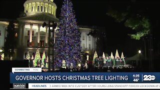 Gov. Gavin Newsom hosts Christmas Tree lighting