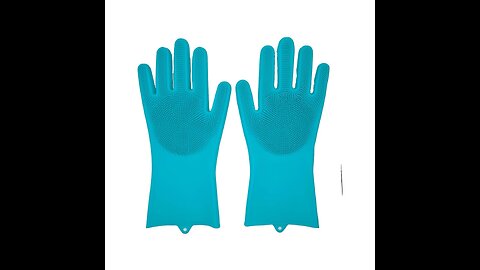 Magic Cleaning Gloves BLUE Reusable Silicone Cleaning Gloves