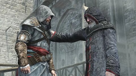 Ezio Saves Al Mualim in Assassin's Creed Revelations
