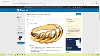 Croissant Ring Blender Tutorial - modeling an odd piece of jewelry