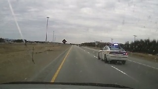 Police Car Chases Speeding Motorcycles in Quebec