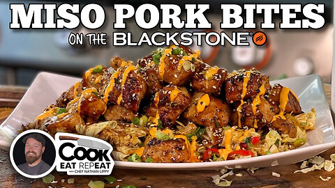 Miso Pork Bites on the Blackstone Griddles