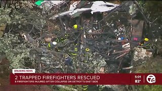 2 trapped firefighter rescued