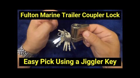 🔒Lock Picking ● Using a Jiggler Key to Pick a Fulton Marine Trailer Coupler Lock