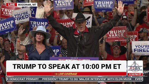 WATCH: Pre-Program Speakers at Trump Rally in Bozeman - 8/9/24