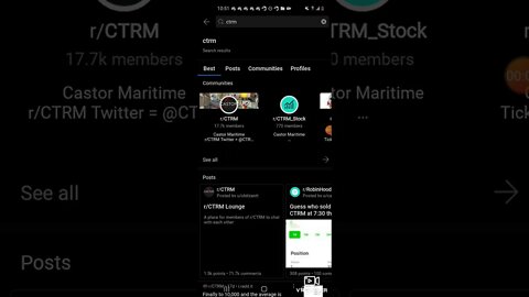 WALLSTREETBETS OFFICIAL CTRM REDDIT PAGE AND MORE