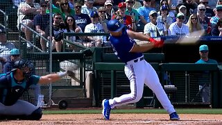 Rangers No. 2 prospect Wyatt Langford's RBI single