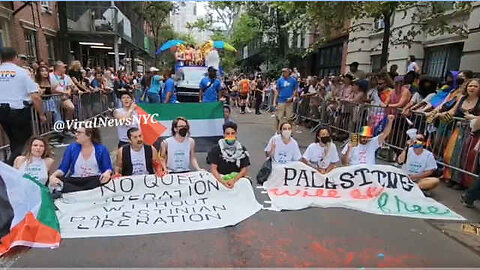 Pro Palestine "Protestors" Attack Gay Pride Parade Floats in NYC