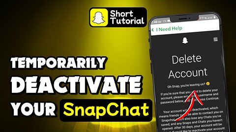 How to deactivate your Snapchat account temporarily