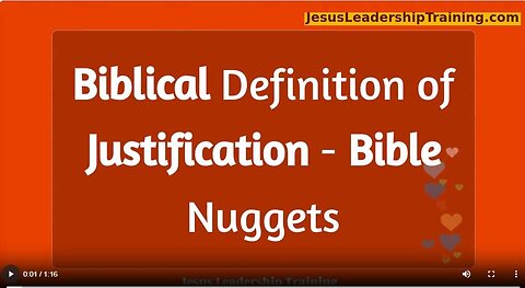 Bible Definition of Justification