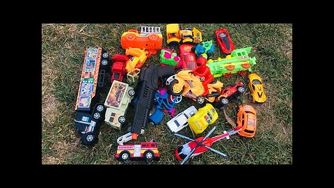 Lots Of Toys Finding/McQueen,Train,Containers,Haya Busa,Helicopter,Bicycle,Fire Truck,Gun,ATVBike🚂🚁🚎