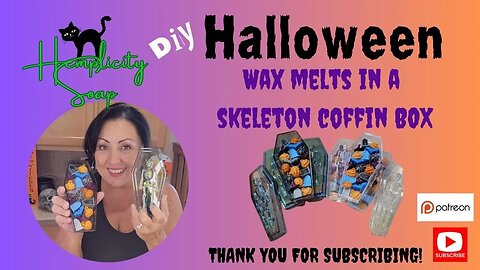 DIY Halloween Wax Melts in a Skeleton Coffin. Absolutely Adorable.