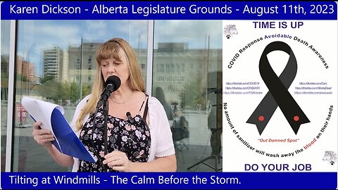 Karen Dickson - Alberta Legislature Grounds - They Have Blood On Their Hands