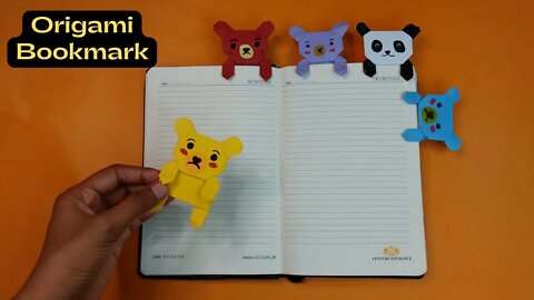 Origami Bear Bookmark Tutorial - DIY Easy Paper Crafts