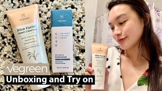 Vegreen Skincare Unboxing and Try On