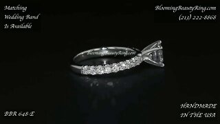 BBR 648-E Diamond Engagement Ring By BloomingBeautyRing.com 2.5 Millimeter Thick Band