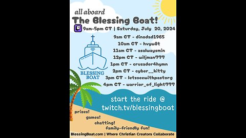 Blessing Boat Stream July 2024