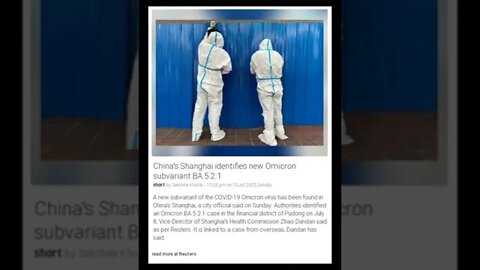 Breaking News: China's Shanghai identifies new Omicron subvariant BA.5.2.1 #shorts #news