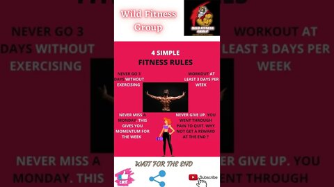 🔥4 simple fitness rules🔥#shorts🔥#wildfitnessgroup🔥16 April 2022🔥