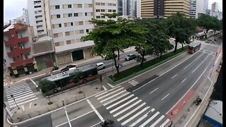 late afternoon in the city of São Paulo -Brazil Filming timelaps