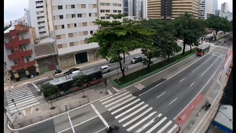 late afternoon in the city of São Paulo -Brazil Filming timelaps