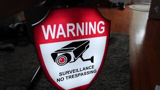 BNT Solar Security Sign, Surveillance No Trespassing Signs, Easy Mounting, Weather Resistant