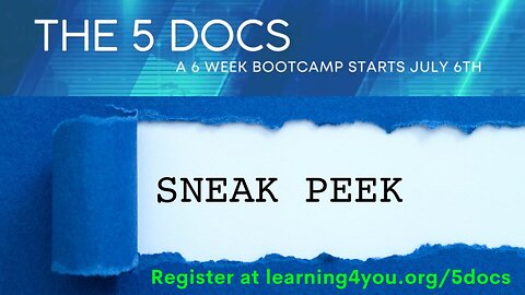 07-03-23 5 Docs Summer Bootcamp Prelude