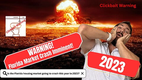 Florida Real Estate Market Crash Imminent 2023 Doomsday Prophecy Is Happening. Clickbait. Tampa FL