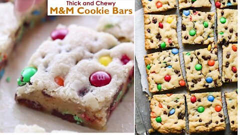 M&M Cookie Bars and How to Make M&M Cookie Bars