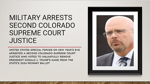 Military Arrests Second Colorado Supreme Court Justice