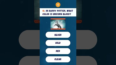 🎬QUIZ_HARRY_POTTER: In Harry Potter , what color is unicorn blood? #quiz #harrypotter