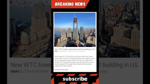 New WTC tower claimed as tallest building in US #shorts #newshorts