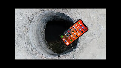 Dropping an iPhone 11 Pro Down Deep Hot Cauldron Hole - What's in There