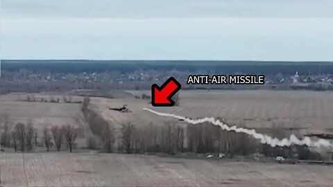 🔴 Ukraine War - Russian MI-24 Hind Helicopter Downed By Frontal Hit Of Ukrainian Anti-Air Missile