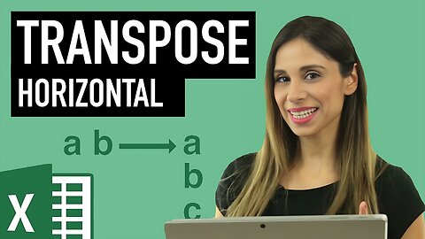 Excel HACK: Change HORIZONTAL Data to VERTICAL (NO Transpose Function needed)