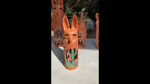 Terra Cotta Kachina Luminaries