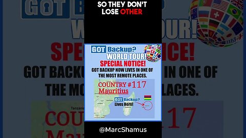 GOTBACKUP: Resides in Mauritius (Small Island Country)