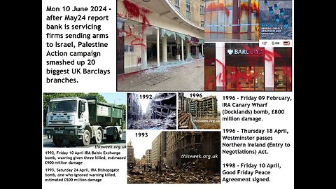 FULL SHOW 20 biggest UK Barclays branches smashed to bits over finance for arms to Israel