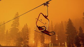 Crews Battle Tough Conditions As California Wildfire Nears Lake Tahoe